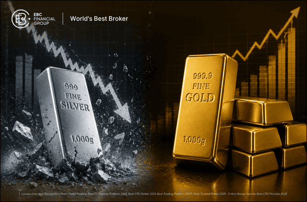 Por que a prata caiu mais que o ouro em 2026
