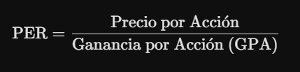 Fórmula del PER