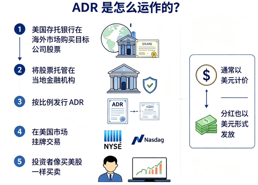 美国存托凭证的运作流程 美国存托凭证的运作流程