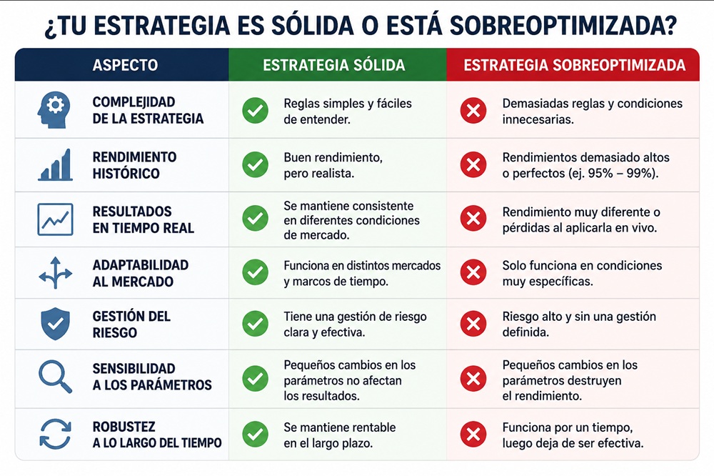 Estrategia sólida o sobreoptimizada Estrategia sólida o sobreoptimizada