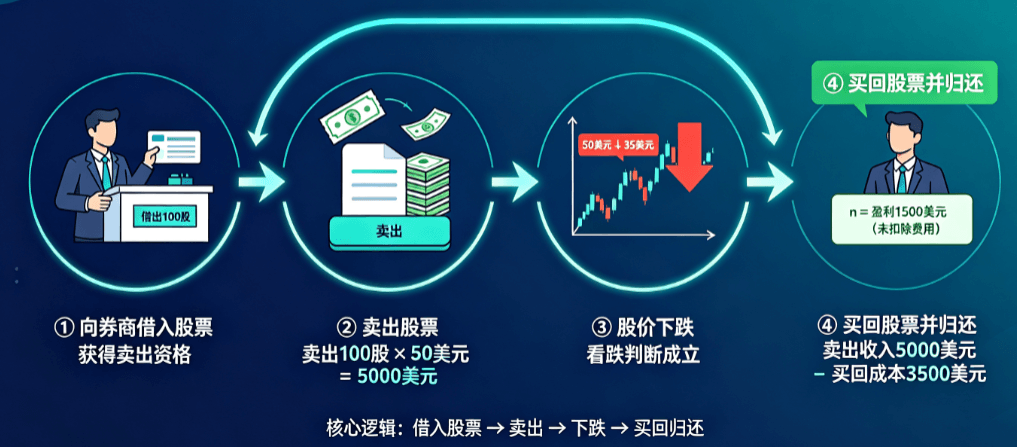 卖空操作流程 卖空操作流程