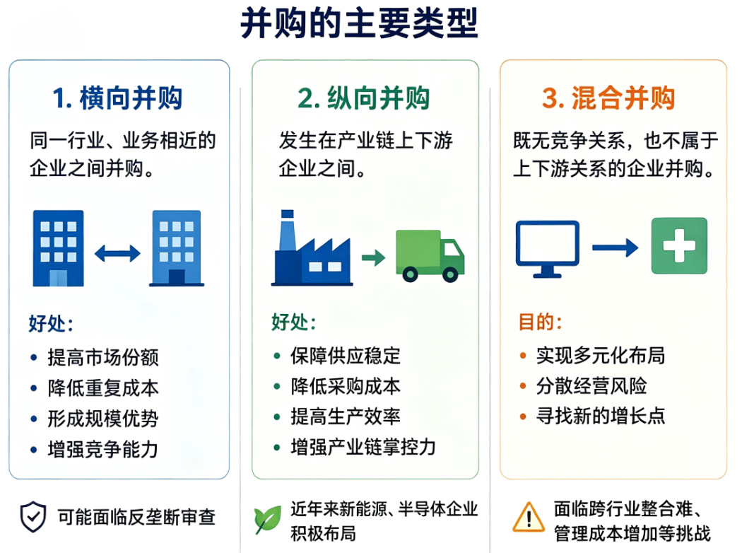 并购的主要类型 并购的主要类型