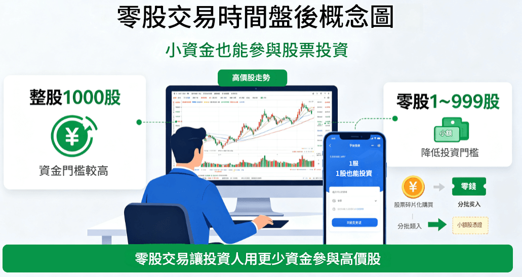 零股交易時間盤後概念圖
