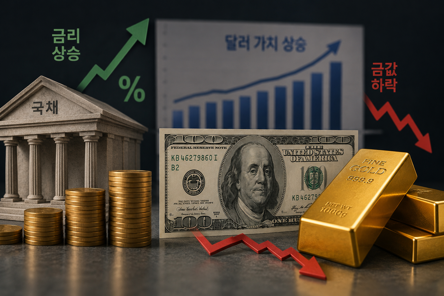 금리 상승과 금값 하락 금리 상승과 금값 하락