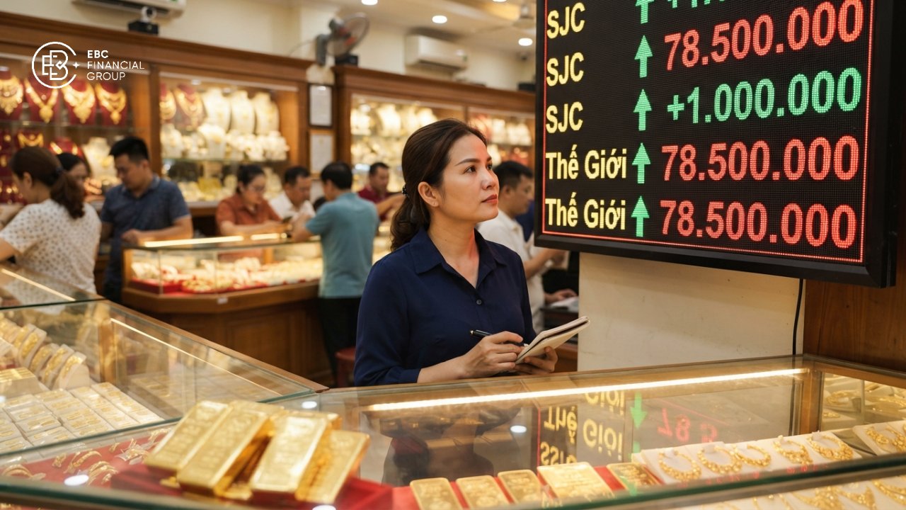 Giá vàng hôm nay: SJC bật lại 1 triệu đồng, cao hơn thế giới gần 20 triệu Giá vàng hôm nay: SJC bật lại 1 triệu đồng, cao hơn thế giới gần 20 triệu