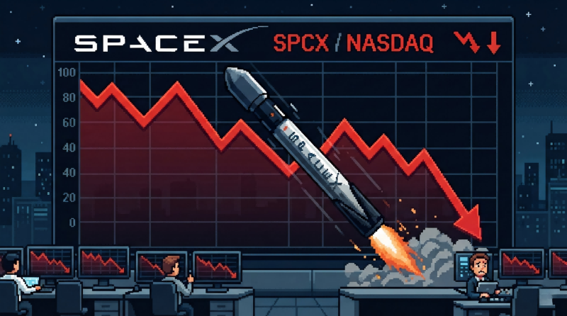 スペースX株価が下落