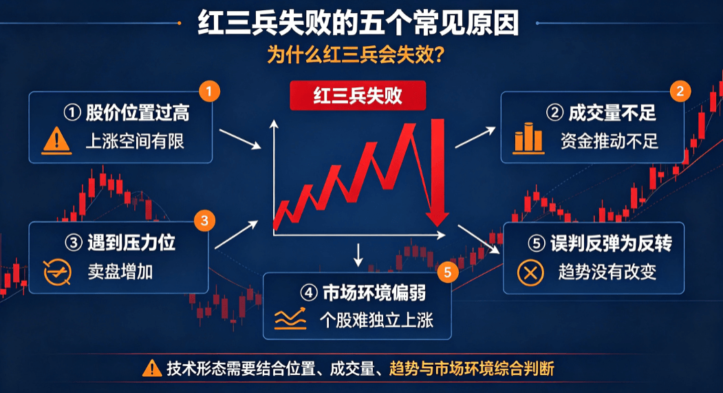 红三兵失败的五个常见原因 红三兵失败的五个常见原因