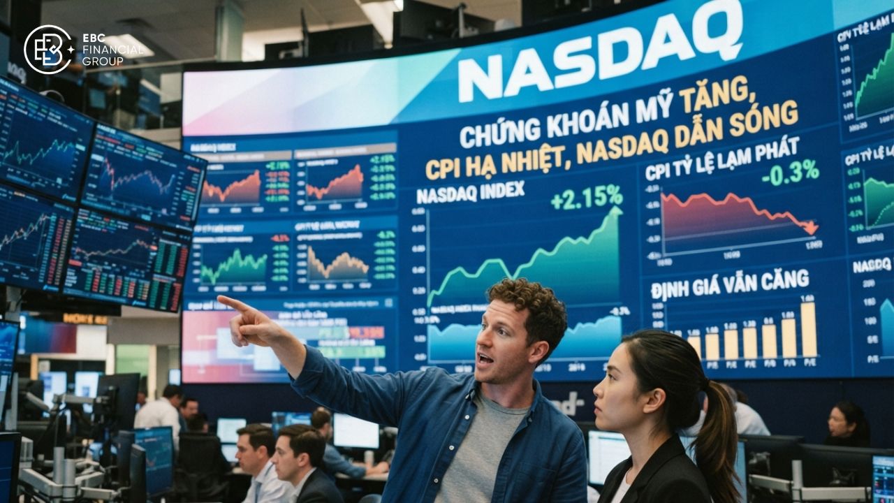 Chứng khoán Mỹ tăng nhờ CPI hạ nhiệt, Nasdaq dẫn sóng nhưng định giá vẫn căng Chứng khoán Mỹ tăng nhờ CPI hạ nhiệt, Nasdaq dẫn sóng nhưng định giá vẫn căng