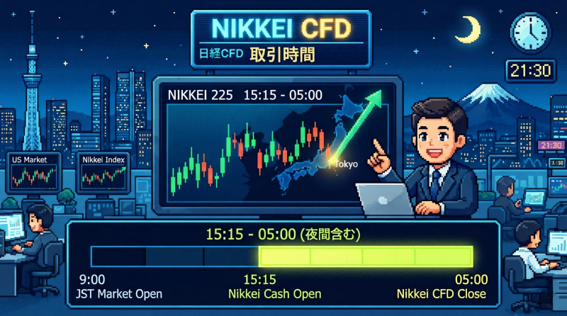 日経CFDの取引時間 日経CFDの取引時間