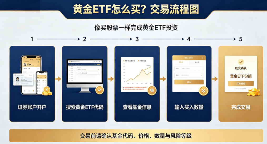 黄金ETF怎么买流程 黄金ETF怎么买流程