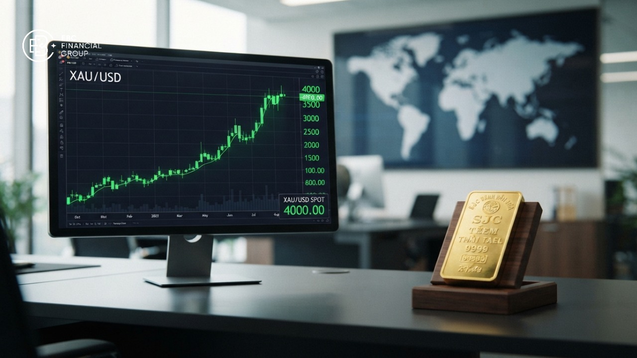 Giá vàng hôm nay: XAU/USD lấy lại $4.000, SJC cao hơn thế giới 18,74 triệu đồng Giá vàng hôm nay: XAU/USD lấy lại $4.000, SJC cao hơn thế giới 18,74 triệu đồng
