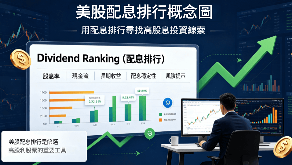 美股配息排行概念圖 美股配息排行概念圖