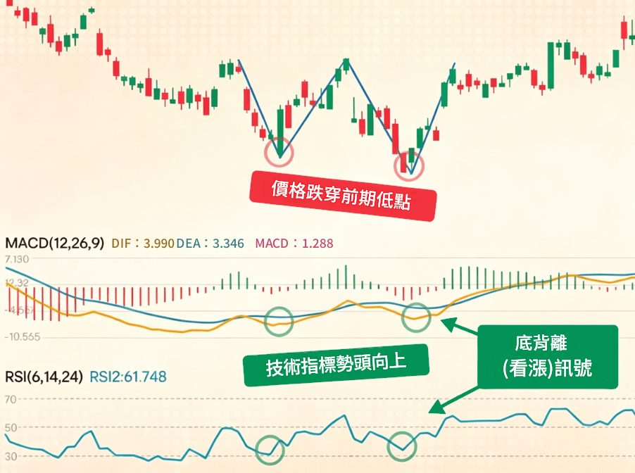 MACD和RSI觀察背離