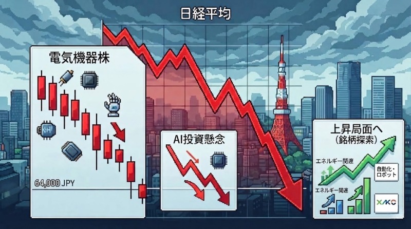 電気機器株に試練か?AI投資懸念で揺れる日経平均、次の上昇局面を支える銘柄は 電気機器株に試練か?AI投資懸念で揺れる日経平均、次の上昇局面を支える銘柄は
