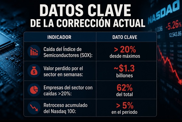 Datos clave de la corrección actual de los semiconductores