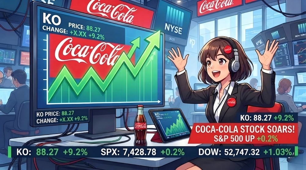 コカ・コーラ株価が急騰