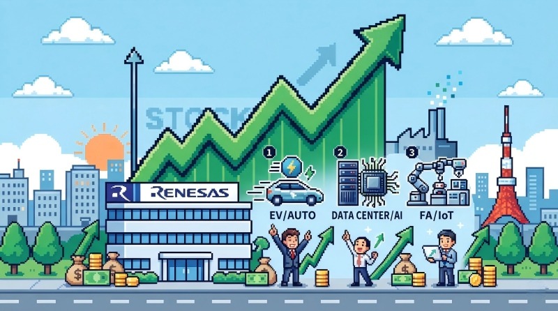 ルネサス株価が上昇した理由【2026年8月最新】営業利益急拡大とAI・車載半導体需要に注目