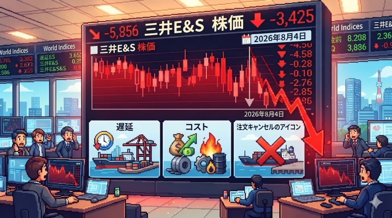 三井E&S株価が急落した理由