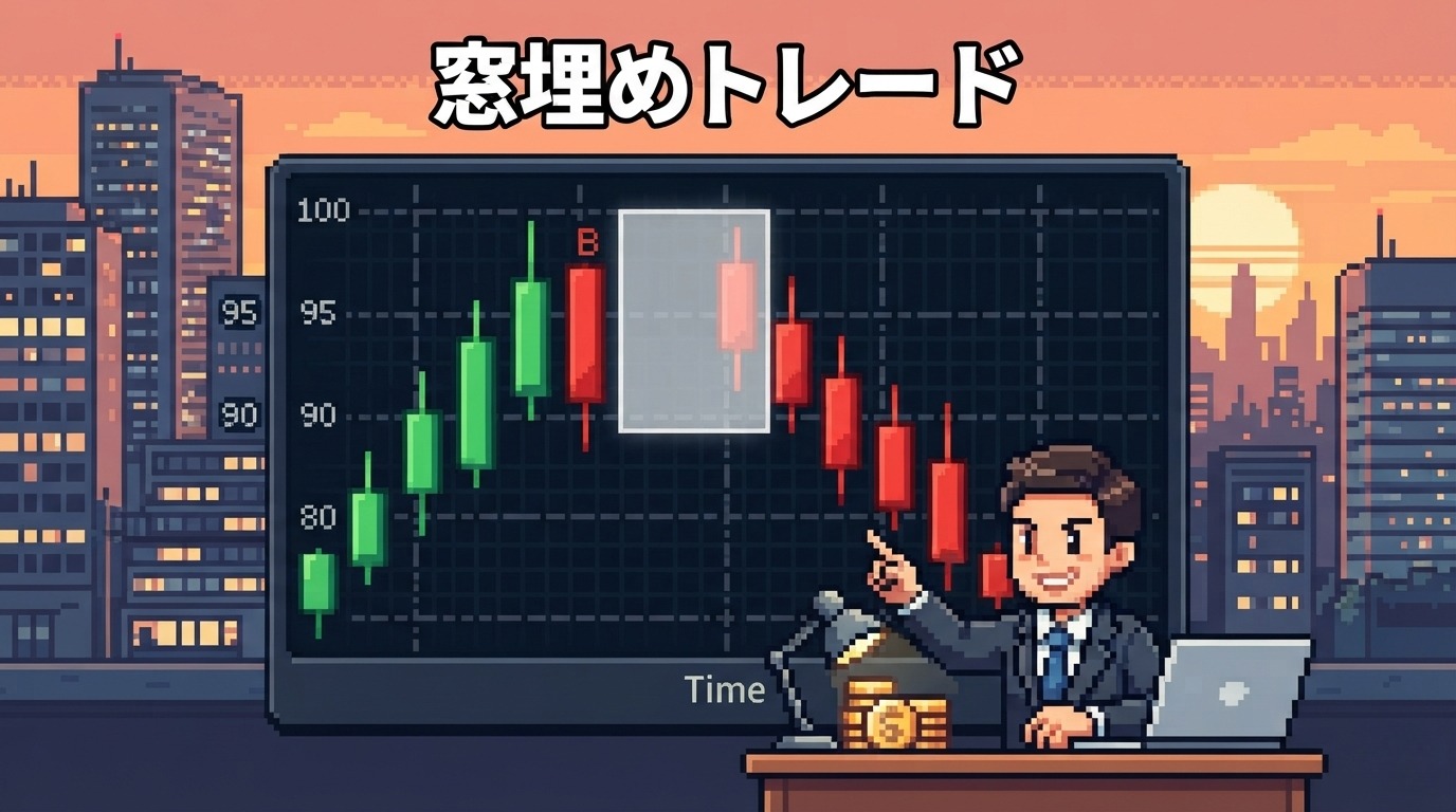 窓埋めトレードのやり方を徹底解説|ギャップ発生後の値動きを狙う分析方法 窓埋めトレードのやり方を徹底解説|ギャップ発生後の値動きを狙う分析方法