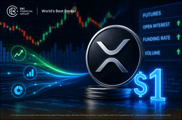 XRP em US$ 1: o que derivativos e fluxos indicam