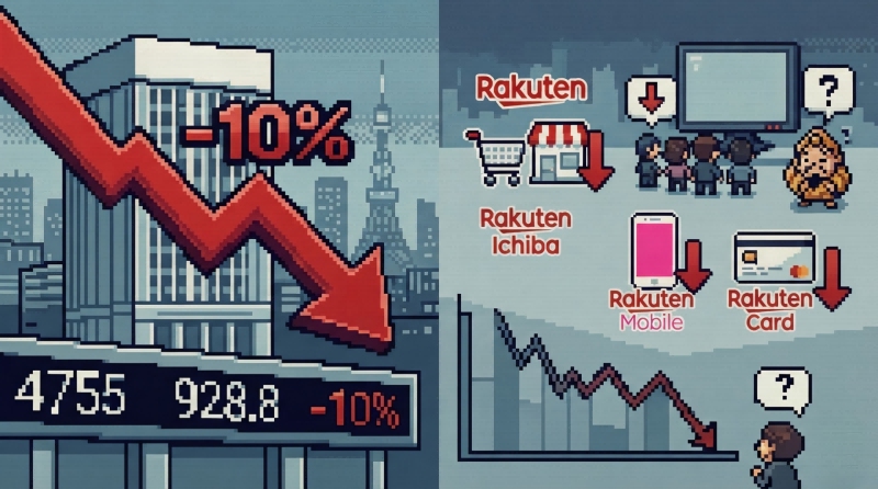 楽天グループ株価は10%下落した理由：決算・楽天モバイル・投資負担を解説