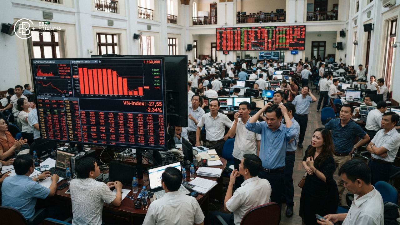 Chứng khoán mất 27,55 điểm: Vì sao cú giảm này đáng chú ý hơn con số VN-Index?