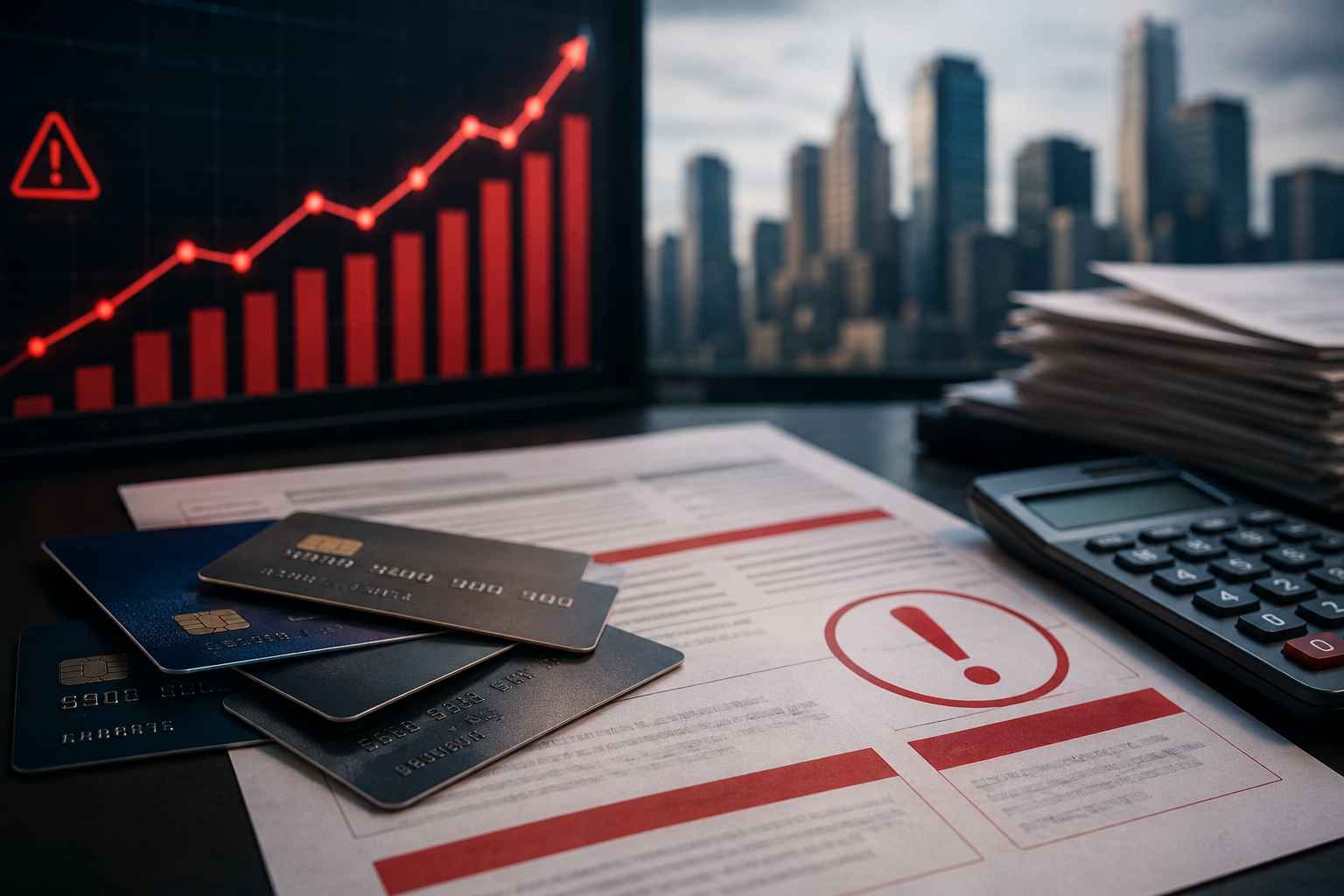 Inadimplência de cartões de crédito nos EUA