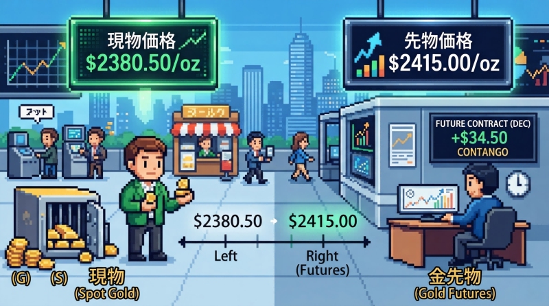 金先物と現物の価格差：コンタンゴ・バックワーデーションから読み解く金市場