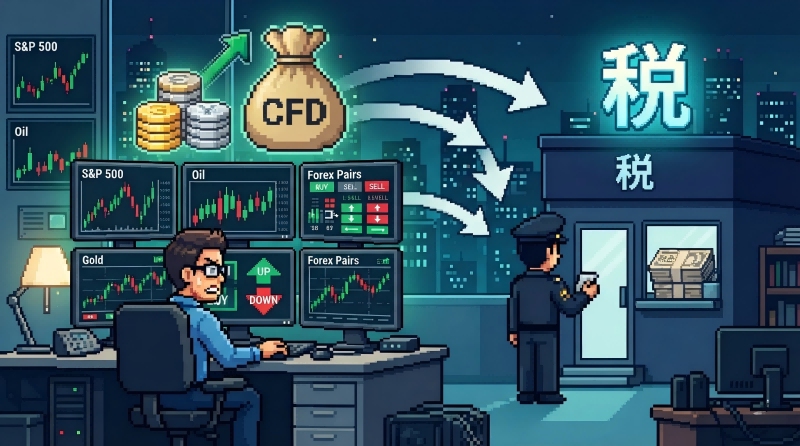 CFDの税金はいくらかかる?税率・確定申告・損益通算を初心者向けに解説