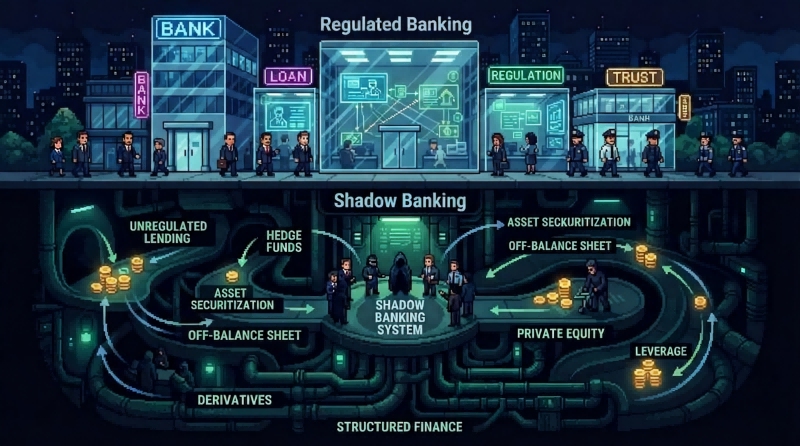 シャドーバンキングとは何か?「影の銀行」の仕組みと金融危機との関係 シャドーバンキングとは何か?「影の銀行」の仕組みと金融危機との関係