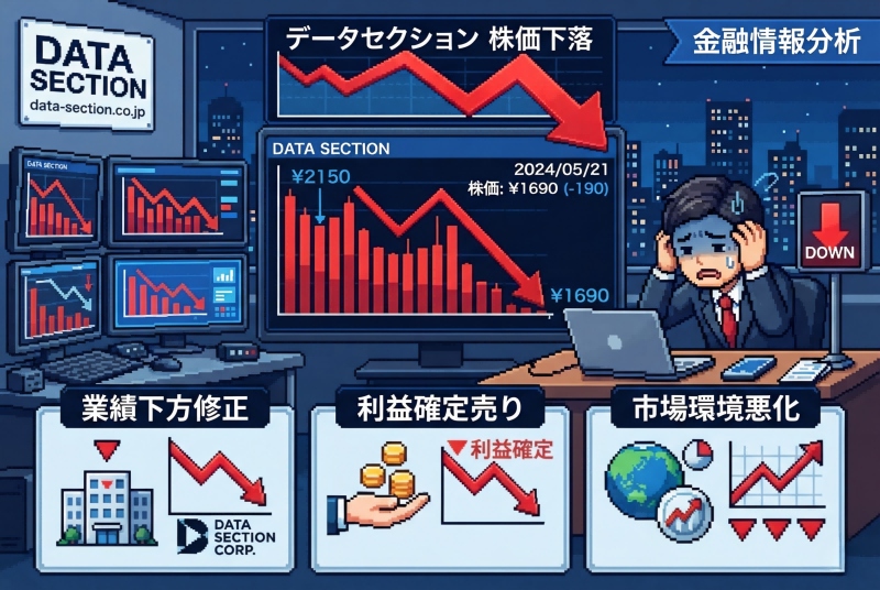データセクション株価の下落理由は?1Q決算とAIデータセンター受注解約を徹底解説