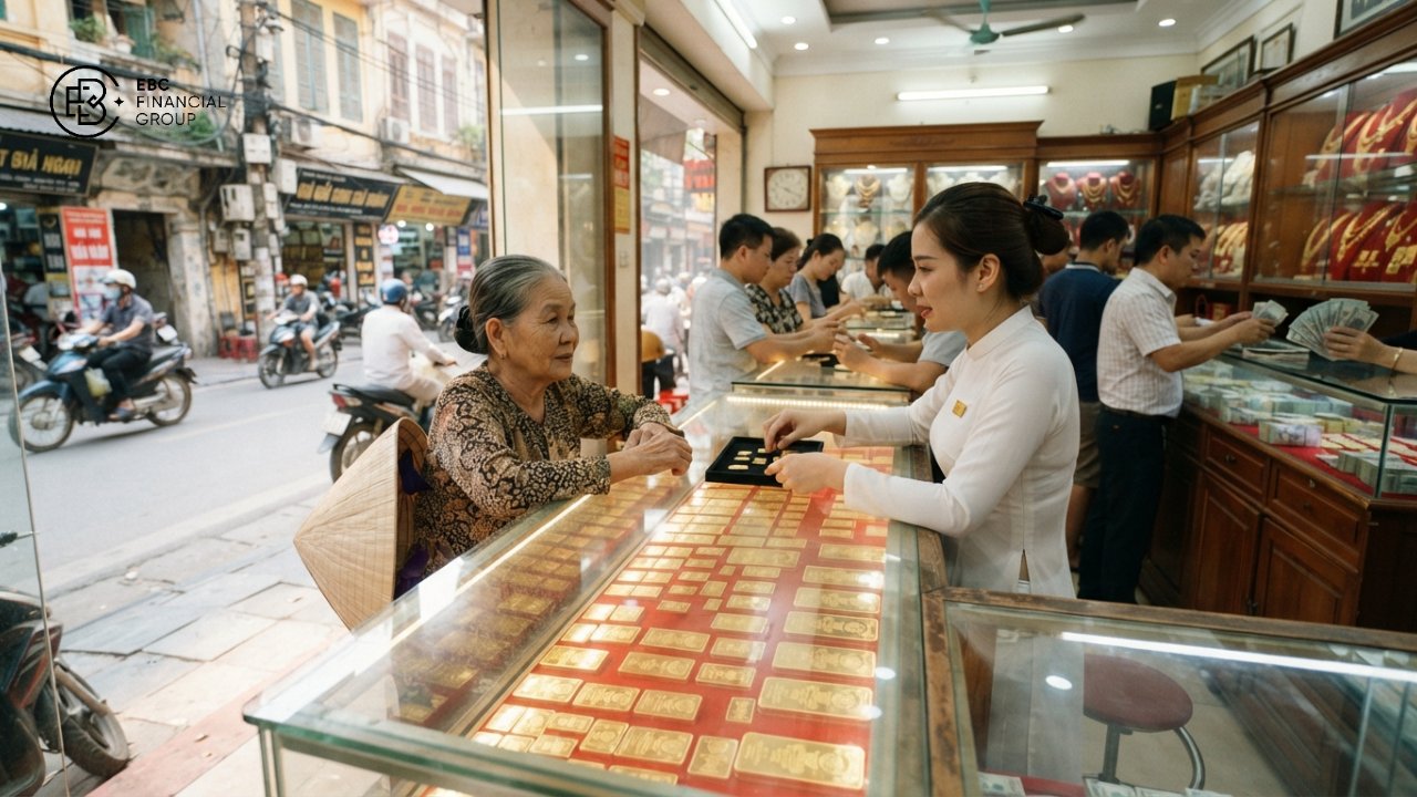 Giá vàng SJC hôm nay lên 144,8 triệu, chênh thế giới co gần 63% từ đầu năm