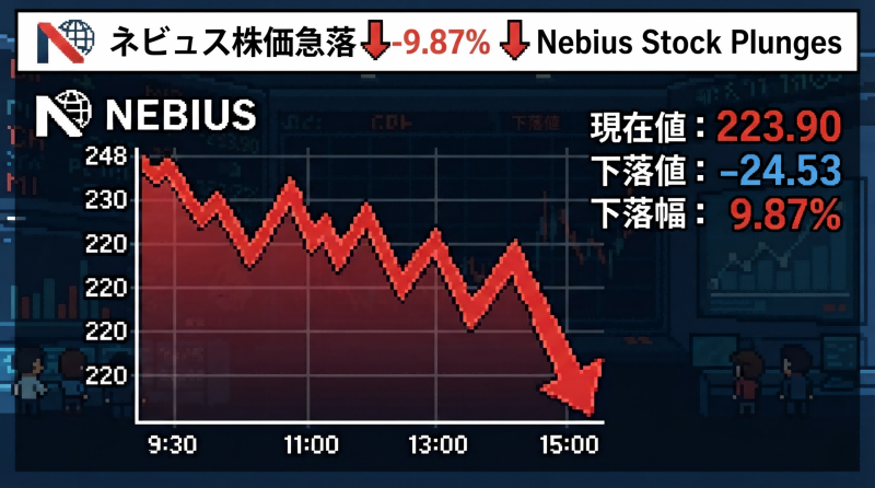 Nebius株価は急落｜転換社債50億ドルに拡大、AI投資加速の裏で高まる下落リスク