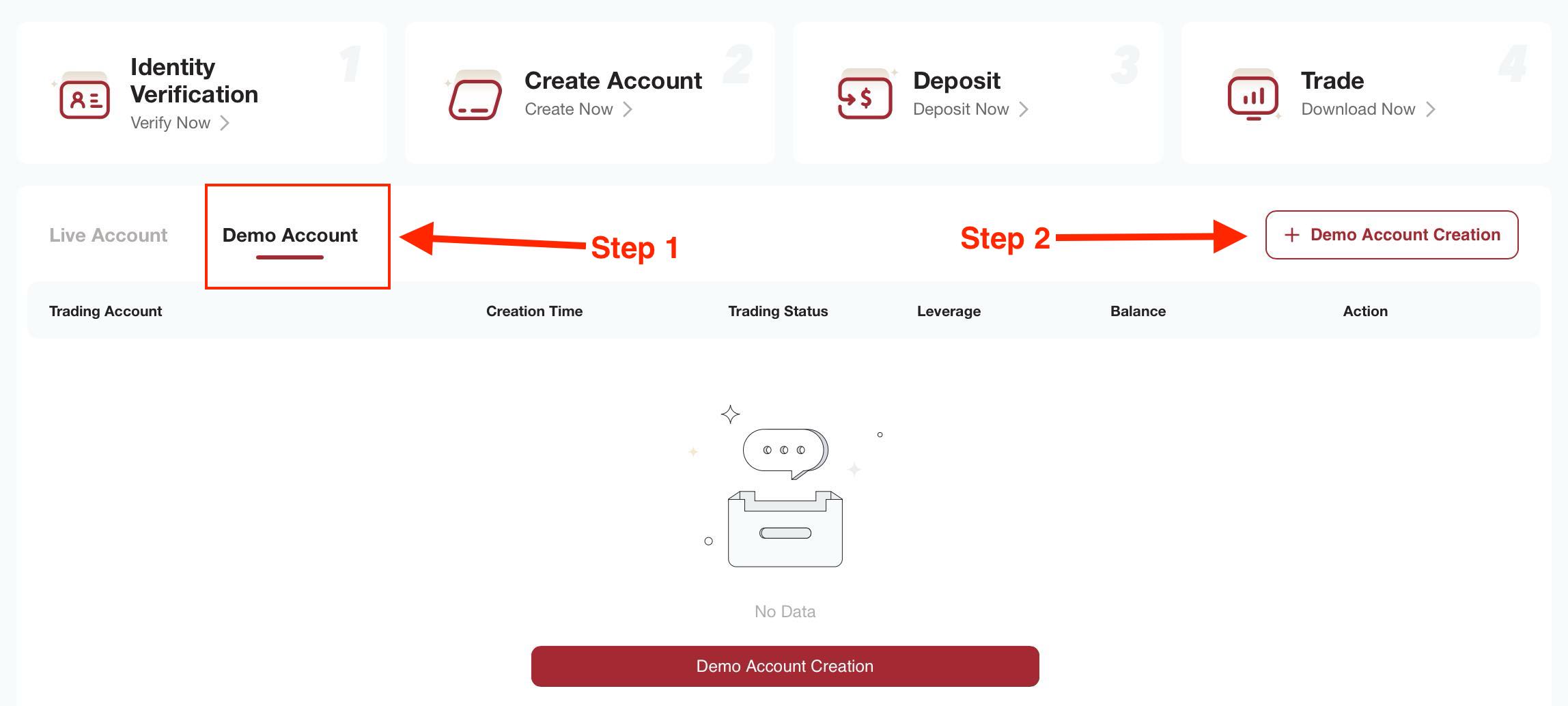 Create MT5 Account