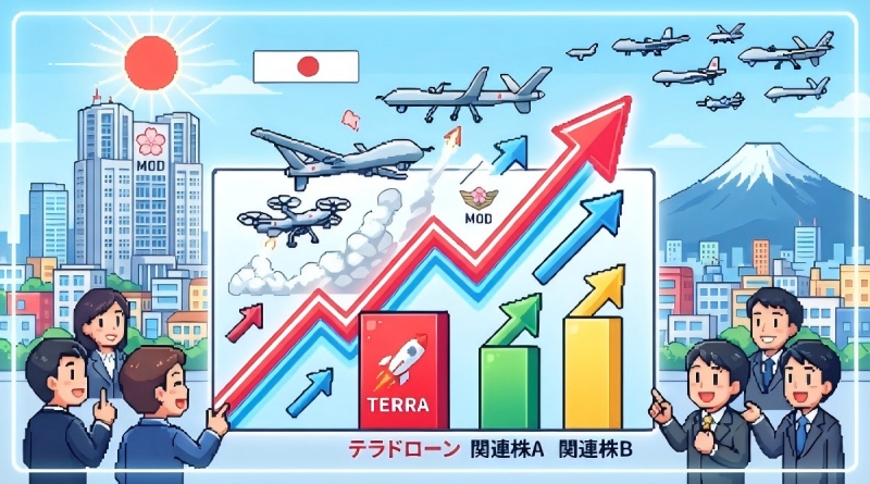 防衛省のドローン調達で国産ドローン銘柄が上昇|テラドローン急騰の理由と関連株の今後を分析