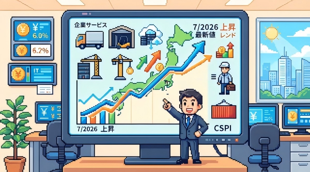 企業向けサービス価格指数とは?2026年7月の最新値と日本の物価動向を分析