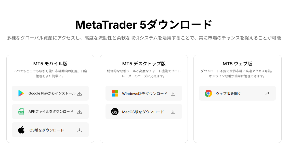EBCのMT5ウェブ版 EBCのMT5ウェブ版