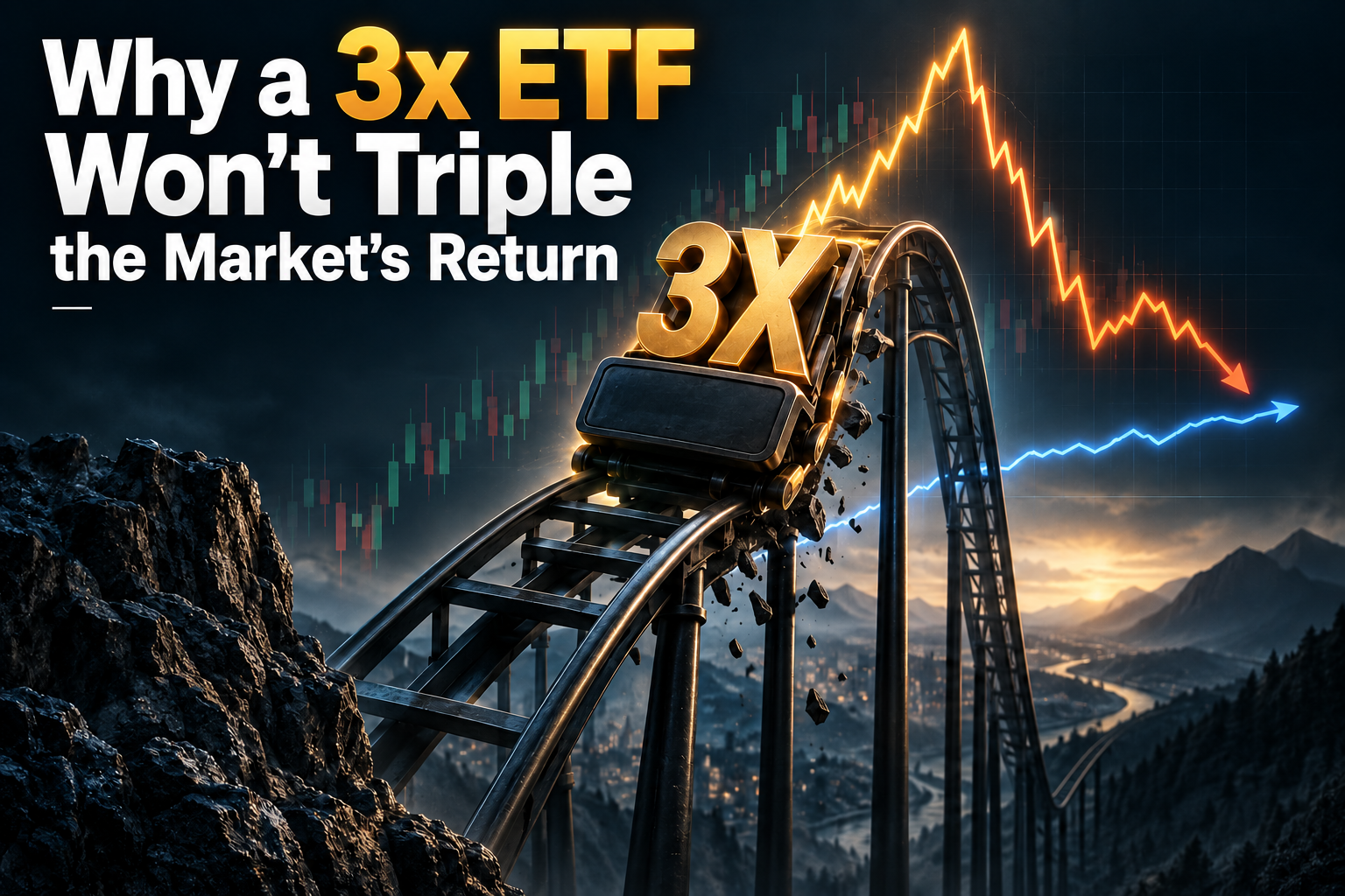 Retornos de ETFs 3x: Por que alavancagem tripla não significa lucro triplo