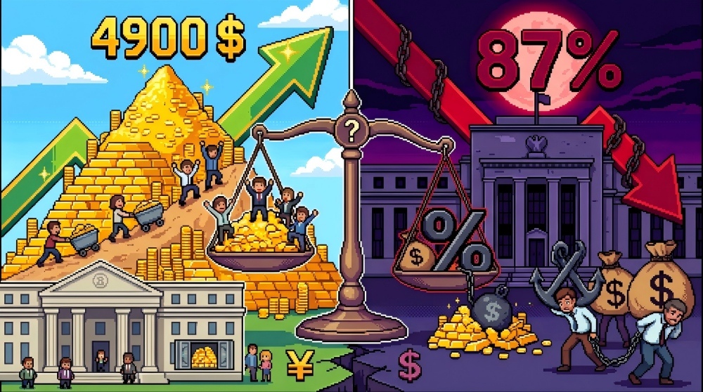 金価格の年末予想は4,900ドル?米利上げ確率87%が金相場に与える影響 金価格の年末予想は4,900ドル?米利上げ確率87%が金相場に与える影響