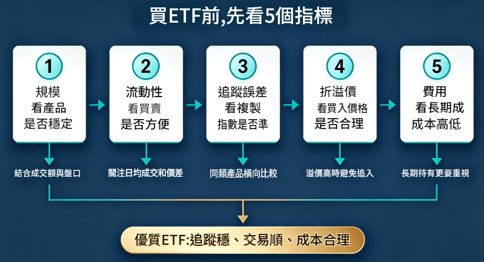ETF新手買ETF前必須看懂的5個關鍵指標