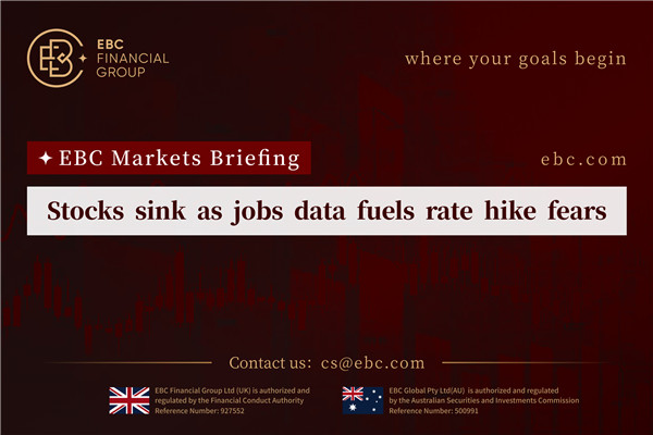 雇用データが利上げ懸念に拍車、株式市場は下落