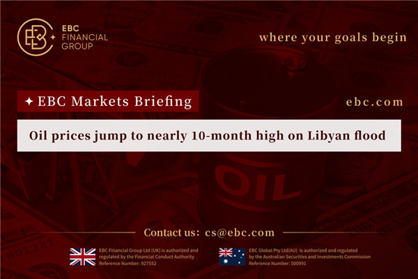 リビアの洪水で原油価格が約10カ月ぶりの高値に急伸