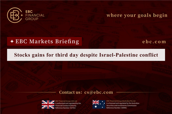 El mercado de valores sube por tercer día consecutivo a pesar del conflicto israelí - palestino