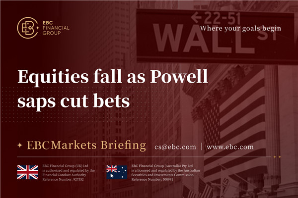 Las acciones caen mientras Powell socava las apuestas recortadas