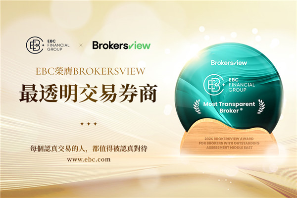 EBC榮膺Brokersview「最透明交易券商」大獎