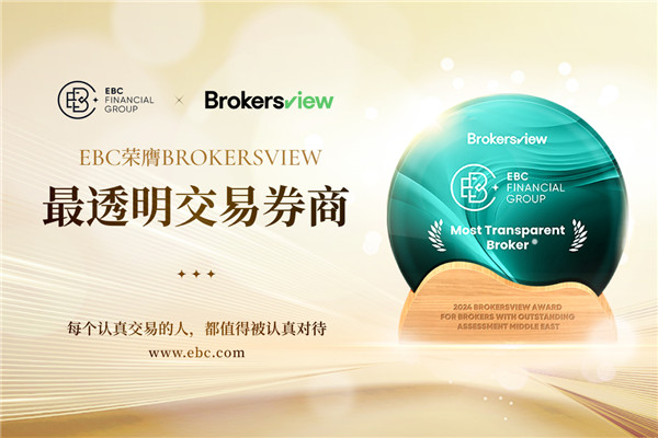 EBC荣膺Brokersview“最透明交易券商”大奖