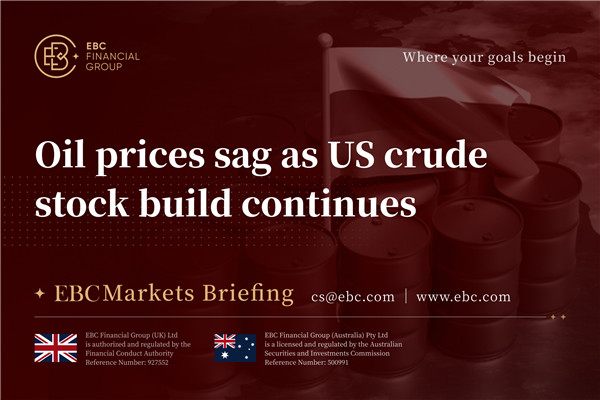 ​Oil prices sag as US crude stock build continues