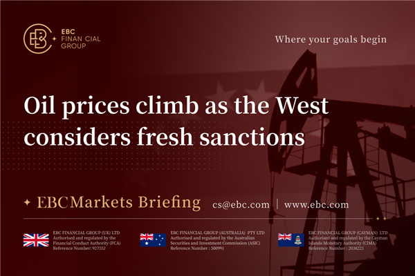Oil prices climb as the West considers fresh sanctions