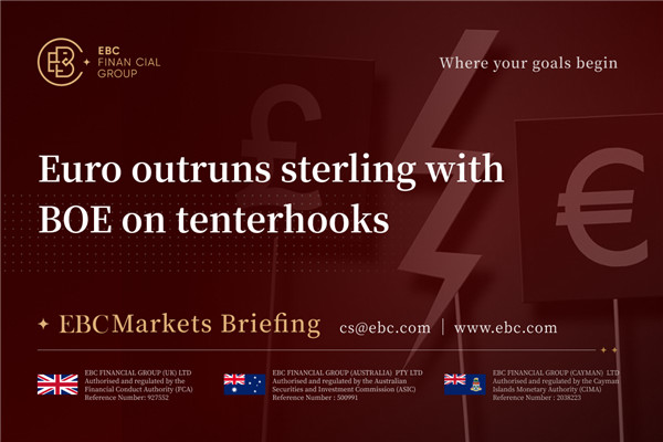 Euro outruns sterling with BOE on tenterhooks