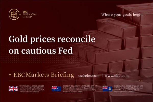 ​Gold prices reconcile on cautious Fed